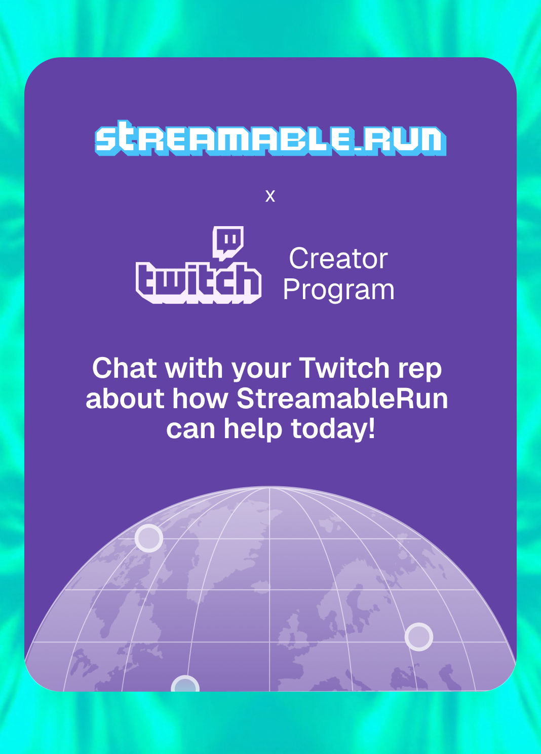 Twitch Creator Program graphic for Streamable creator setup